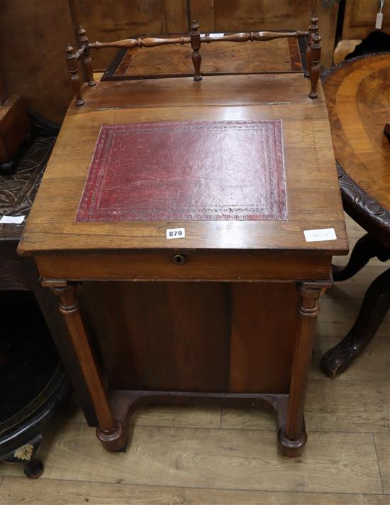 An early Victorian rosewood Davenport W.57cm